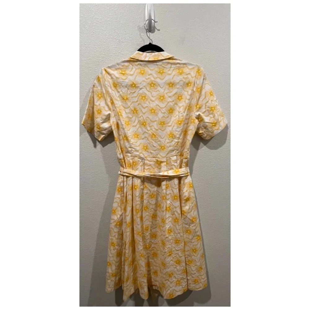 BODEN Yellow Floral Anastasia Short Sleeve Shirt Dress - Picture 4 of 4
